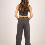 Fae High - Rise Diamante Tapered Mom Jeans - Liquor n Poker