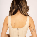 Fae Ivory Faux Leather Crop Top - Liquor n Poker