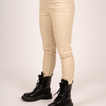 Fae Ivory Faux Leather Skinny Trousers - Liquor n Poker