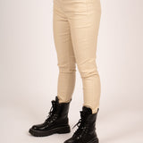 Fae Ivory Faux Leather Skinny Trousers - Liquor n Poker