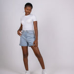 Fae Light Stonewash High Waisted Mom Shorts - Liquor n Poker