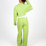 Fae Lime Green Boxy Denim Jacket - Liquor n Poker