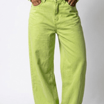Fae Lime Green Mom Jean - Liquor n Poker