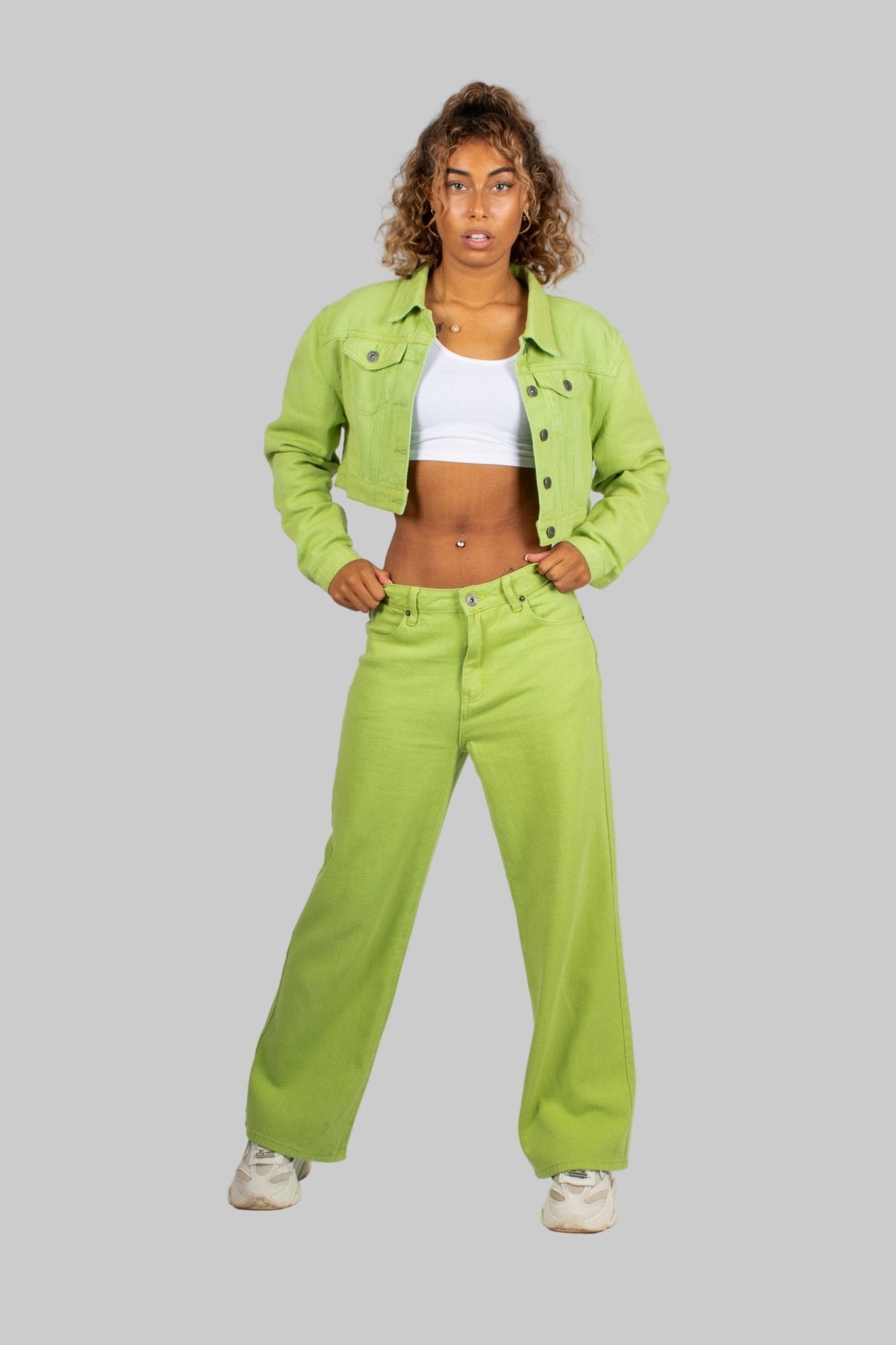 Fae Lime Green Mom Jean - Liquor n Poker