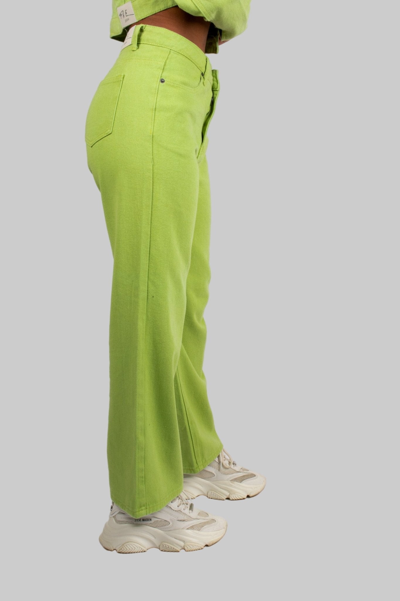 Fae Lime Green Mom Jean - Liquor n Poker