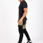 Faro Black & Khaki Contrast Relaxed Denim Jogger - Liquor n Poker
