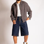 Fireman Buckle Flannel Shirt In Brown - Liquor n Poker