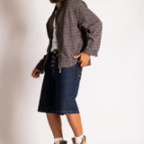 Fireman Buckle Flannel Shirt In Brown - Liquor n Poker