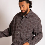 Fireman Buckle Flannel Shirt In Brown - Liquor n Poker