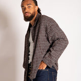 Fireman Buckle Flannel Shirt In Brown - Liquor n Poker