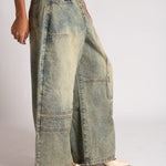 Fireman Clasp Detail Horseshoe Jean in Sand Wash - Liquor n Poker