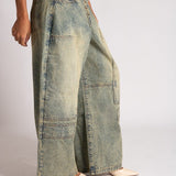 Fireman Clasp Detail Horseshoe Jean in Sand Wash - Liquor n Poker