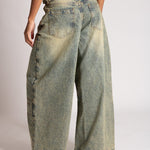 Fireman Clasp Detail Horseshoe Jean in Sand Wash - Liquor n Poker