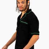 Forbidden Fruits' Back Printed Revere Collar Black Shirt - Liquor n Poker