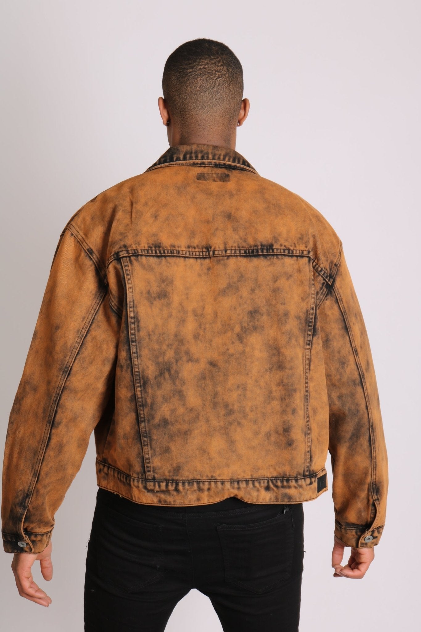 Fort Burnt Orange Oversized Utility Denim Jacket - Liquor n Poker