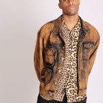 Fort Burnt Orange Oversized Utility Denim Jacket - Liquor n Poker