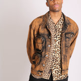 Fort Burnt Orange Oversized Utility Denim Jacket - Liquor n Poker