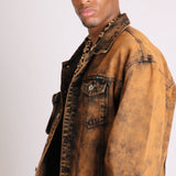 Fort Burnt Orange Oversized Utility Denim Jacket - Liquor n Poker