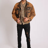Fort Burnt Orange Oversized Utility Denim Jacket - Liquor n Poker