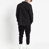 Fort Utility Black Twill Denim Shirt - Liquor n Poker