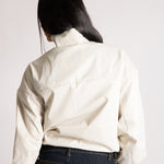 Funnel Neck Zip-Up Jacket in White Check - Liquor n Poker
