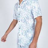 Future Faces Print Revere Collar Shirt - Liquor n Poker