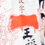 Graffiti Dragon Print Short Sleeve Shirt In White - Liquor n Poker