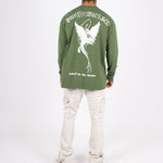 Green Long Sleeve T - Only The Blessed - Liquor n Poker