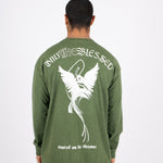 Green Long Sleeve T - Only The Blessed - Liquor n Poker