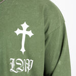 Green Long Sleeve T - Only The Blessed - Liquor n Poker