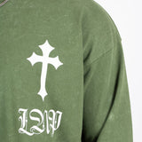 Green Long Sleeve T - Only The Blessed - Liquor n Poker