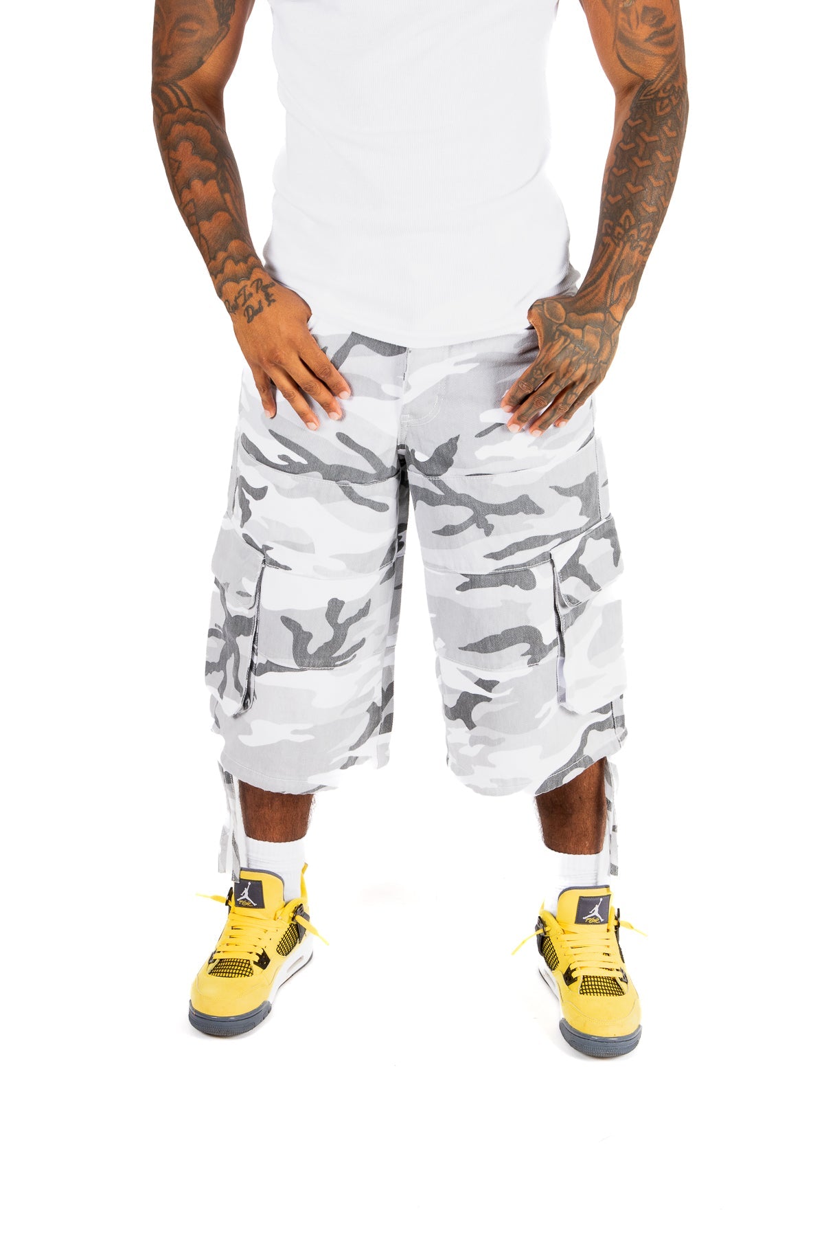 Grey Camo Extra Baggy Jorts - Liquor n Poker