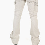 Grey Corduroy Slim Stacked Cargo - Liquor n Poker