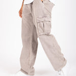 Grey Corduroy Utility Cargo - Liquor n Poker