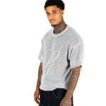 Grey Knit Jersey T-Shirt - Liquor n Poker
