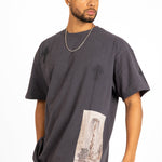 Grey Premium Oversized 'Eternal Paradise' Printed T-Shirt - Liquor n Poker