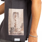 Grey Premium Oversized 'Eternal Paradise' Printed T-Shirt - Liquor n Poker