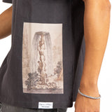 Grey Premium Oversized 'Eternal Paradise' Printed T-Shirt - Liquor n Poker