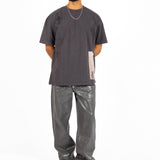 Grey Premium Oversized 'Eternal Paradise' Printed T-Shirt - Liquor n Poker
