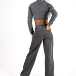 Grey Wash Rapture Rip & Repair Baggy Fit Jeans - Liquor n Poker