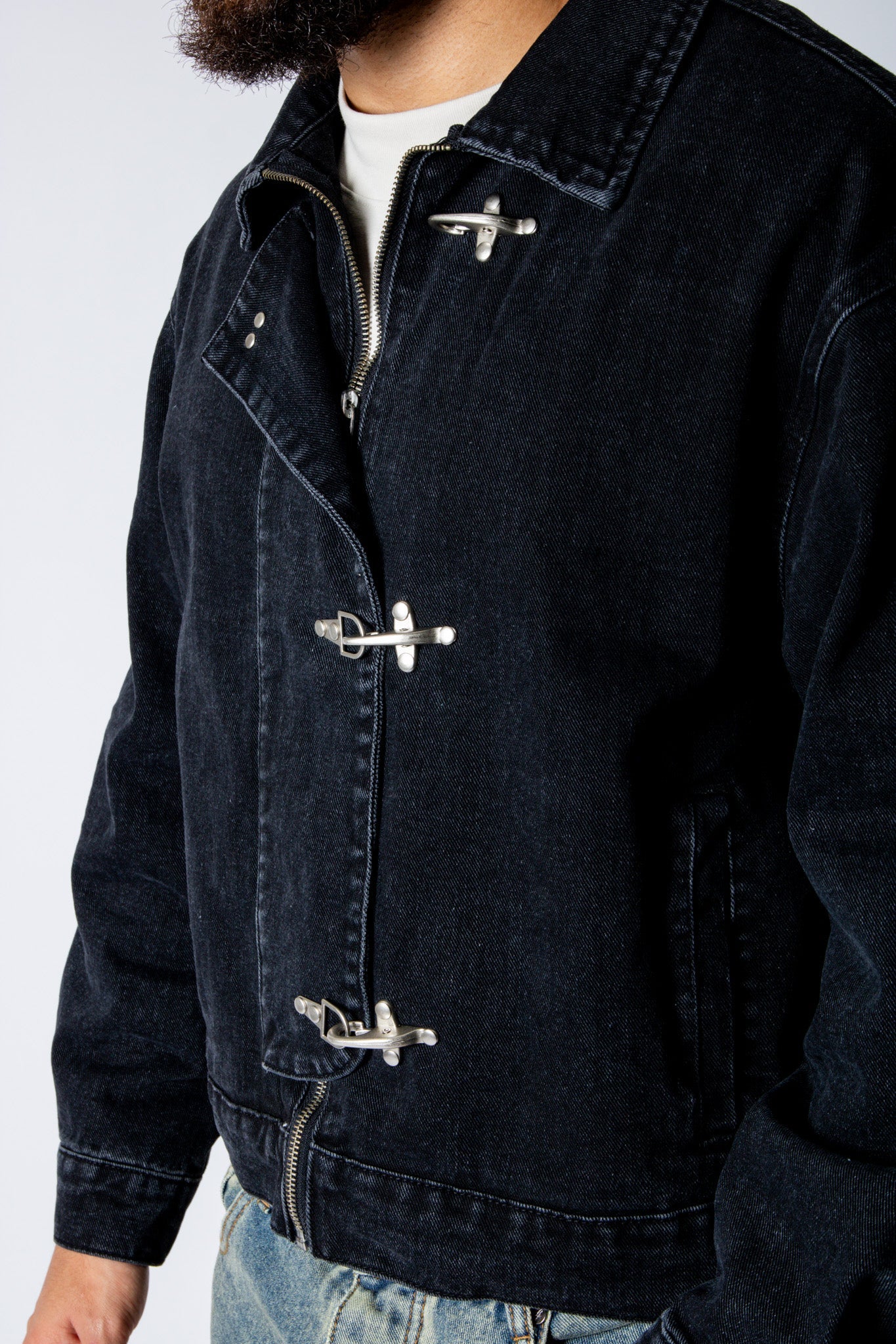 HARRINGTON - Buckle Detail Jacket in Black - Liquor n Poker