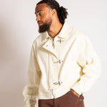 Harrington Ecru Buckle Detail Denim Jacketcha - Liquor n Poker