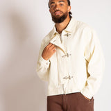 Harrington Ecru Buckle Detail Denim Jacketcha - Liquor n Poker