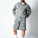 HARRINGTON - Faded Leopard Print Boxy Denim Jacket - Liquor n Poker