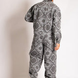 Harrington Paisley Jacquard Denim Jacket in Black - Liquor n Poker