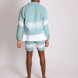 Ice Cream Sage Tie Dye Oversized Denim Jacket - Liquor n Poker