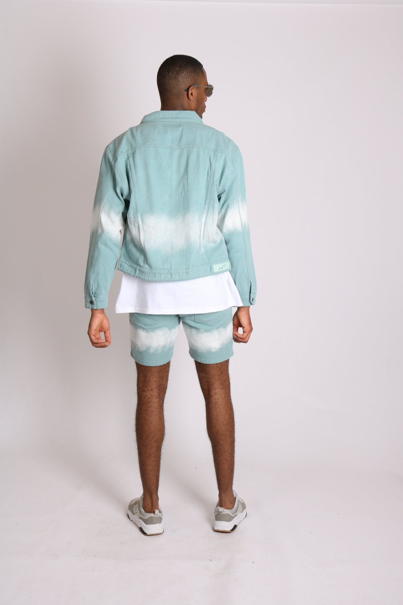 Ice Cream Sage Tie Dye Oversized Denim Jacket - Liquor n Poker