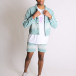 Ice Cream Sage Tie Dye Oversized Denim Jacket - Liquor n Poker