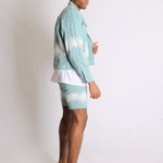 Ice Cream Sage Tie Dye Slim Fit Denim Shorts - Liquor n Poker