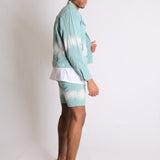 Ice Cream Sage Tie Dye Slim Fit Denim Shorts - Liquor n Poker